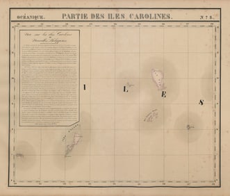 Océanique. Partie des Iles Carolines #8. Palau Micronesia. VANDERMAELEN 1827 map