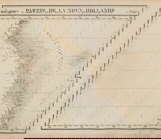 Océanique. Partie de la Nouv Hollande #45 Queensland coast VANDERMAELEN 1827 map