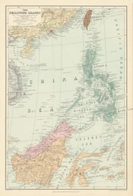 Philippine Islands. Borneo Celebes Sulawesi Kalimantan. STANFORD 1904 old map