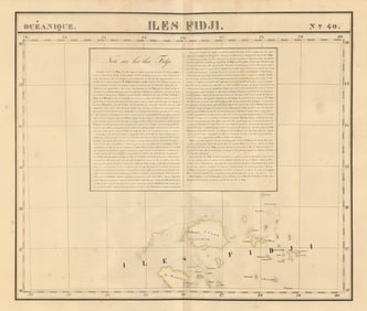 Océanique. Iles Fidji 40 Fiji islands Viti Levu Vanua Levu VANDERMAELEN 1827 map