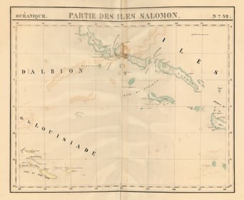 Océanique. Partie des Iles Salomon #32. Solomon Islands. VANDERMAELEN 1827 map
