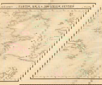 Océanique Partie de la Nouvelle Guinée 22 W Papua Moluccas VANDERMAELEN 1827 map