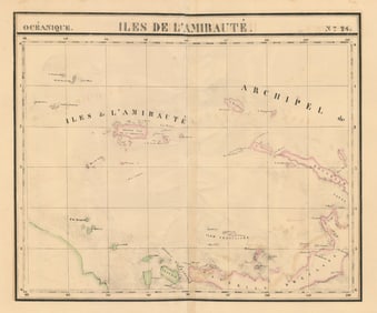 Océanique. Iles de l'Amirauté #24. Bismarck Archipelago. VANDERMAELEN 1827 map