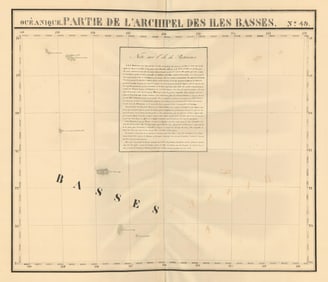 Océanique. Partie… des Iles Basses #49 Gambiers Polynesia. VANDERMAELEN 1827 map