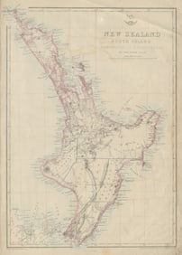 New Zealand North Island. New Ulster or Eaheinomauwe' provinces DOWER 1862 map
