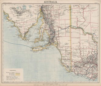 SOUTH AUSTRALIA Victoria NSW. Adelaide. Railways. Wine country. LETTS 1889 map