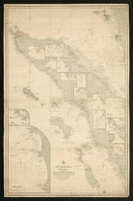 Sumatra West Coast. Achi Head - Tyingkok Bay. Admiralty sea chart 1888 old map