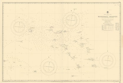 Marshall Islands North Pacific Ocean Micronesia ADMIRALTY chart 1891 (1953) map