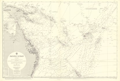 South west Pacific Ocean Melanesia Polynesia ADMIRALTY sea chart 1875 (1968) map