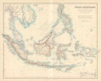 Indian Archipelago. East Indies Indonesia Philippines Malaya FULLARTON c1863 map
