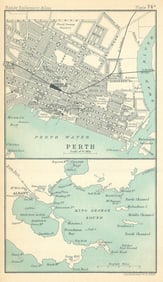 Perth city/town plan. Albany & King George Sound. Western Australia 1909 map