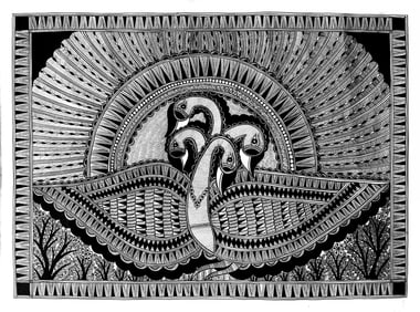 Four Dancing Peacocks