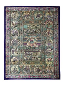 Six Armed Lord Ganesha at Center and His Life Story