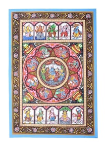 Lord Krishna with Gopis With Dashavatara of Lord Vishnu