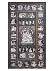 A Timeless Epic: The Ramayana Depicted  This breathtaking Pattachitra painting, a masterpiece by the