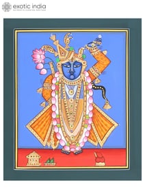 A Glimpse into Divinity: The Story Behind Your Pichwai  This exquisite Pichwai painting, a testament