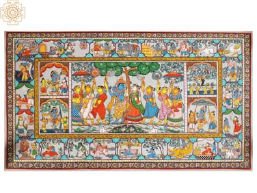 Hindi God Krishna Leela Painting