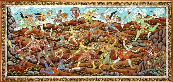 An Episode from Devi Mahatmya (Matrikas Fighting against Demons