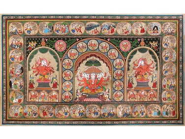 Panchmukhi Lord Ganesha Story In Frame | Patta Painting | Odisha Art