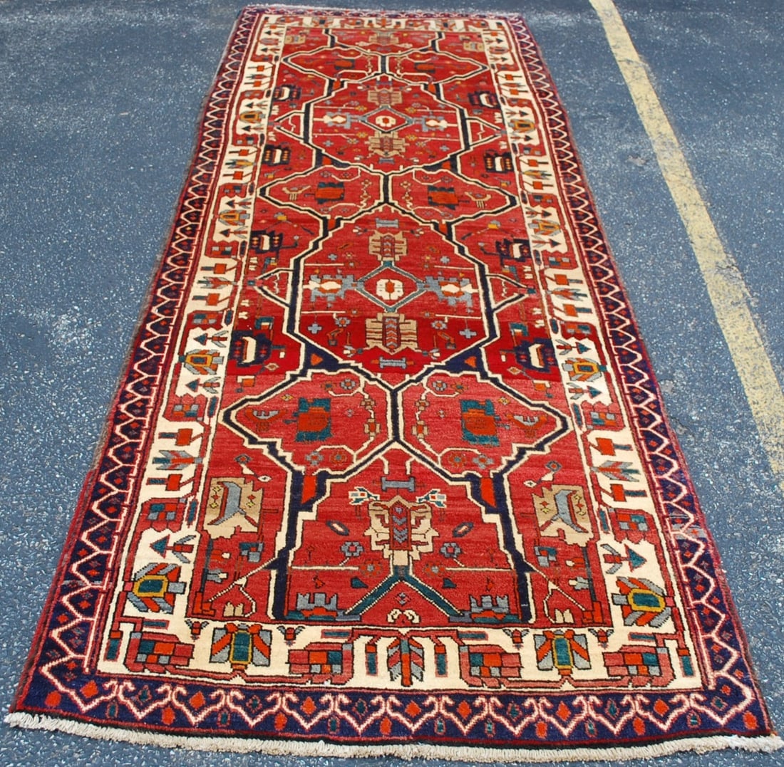 PERSIAN HERIZ RUG 4' x 11' 6" (1 of 10)