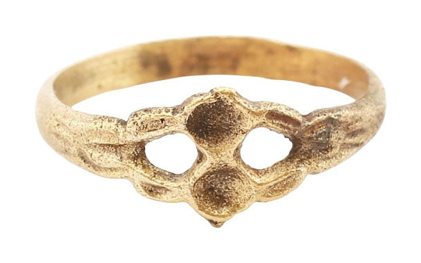 MEDIEVAL CHRISTIAN RING C. 5TH-9TH CENTURY AD, SIZE 3 ½+ (1 of 5)