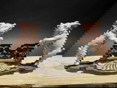 Cast Iron Country Pink Pig Cast Iron Business Card Holder