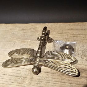 6-1/4" Brass Dragonfly Door Knocker