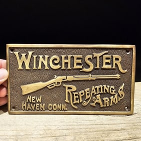 6 5/8" Brass Winchester Plaque Sign