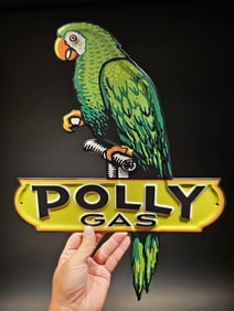 18" Polly Gas Oil Metal Die Cut Sign