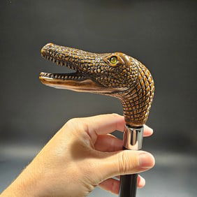 36" Gator Head Walking Stick Cane