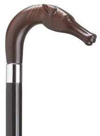 36" European Horse Head Walking Stick Cane