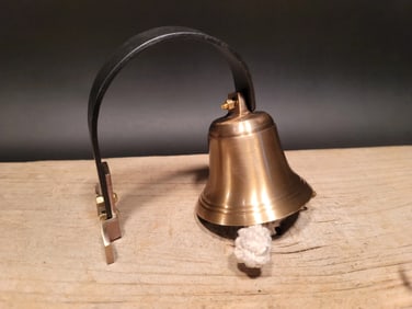 Brass Wall Mount Dog Doorbell Bar Bell