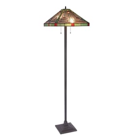 65.6" Stained Glass Mission Floor Lamp