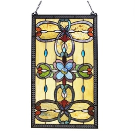26" Stained Glass Window Hanging Panel Suncatcher