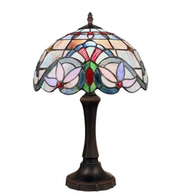 18" 1 light Stained Glass Table Lamp