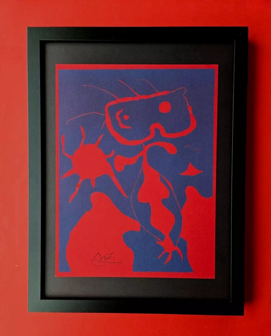 Joan Miro | Vintage 1958 Signed Colorful Print | Mounted and Framed Buy Now!! (1 of 3)