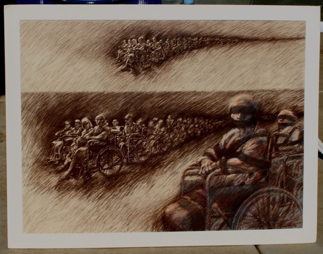 LILLIAN DESOW-FISHBEIN Mod Figures In Wheel Chairs Exhibited Arts Club Chicago (1 of 5)