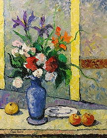 Hugues Claude Pissarro Oil on Canvas Painting Le Bouquet Au Vase Bleu: Title:Hugues Claude Pissarro Oil on Canvas Painting Le Bouquet Au Vase Bleu Description:Hugues Claude Pissarro (b. 1935) oil on canvas painting Le Bouquet Au Vase Bleu. Very fine impressionist oil on