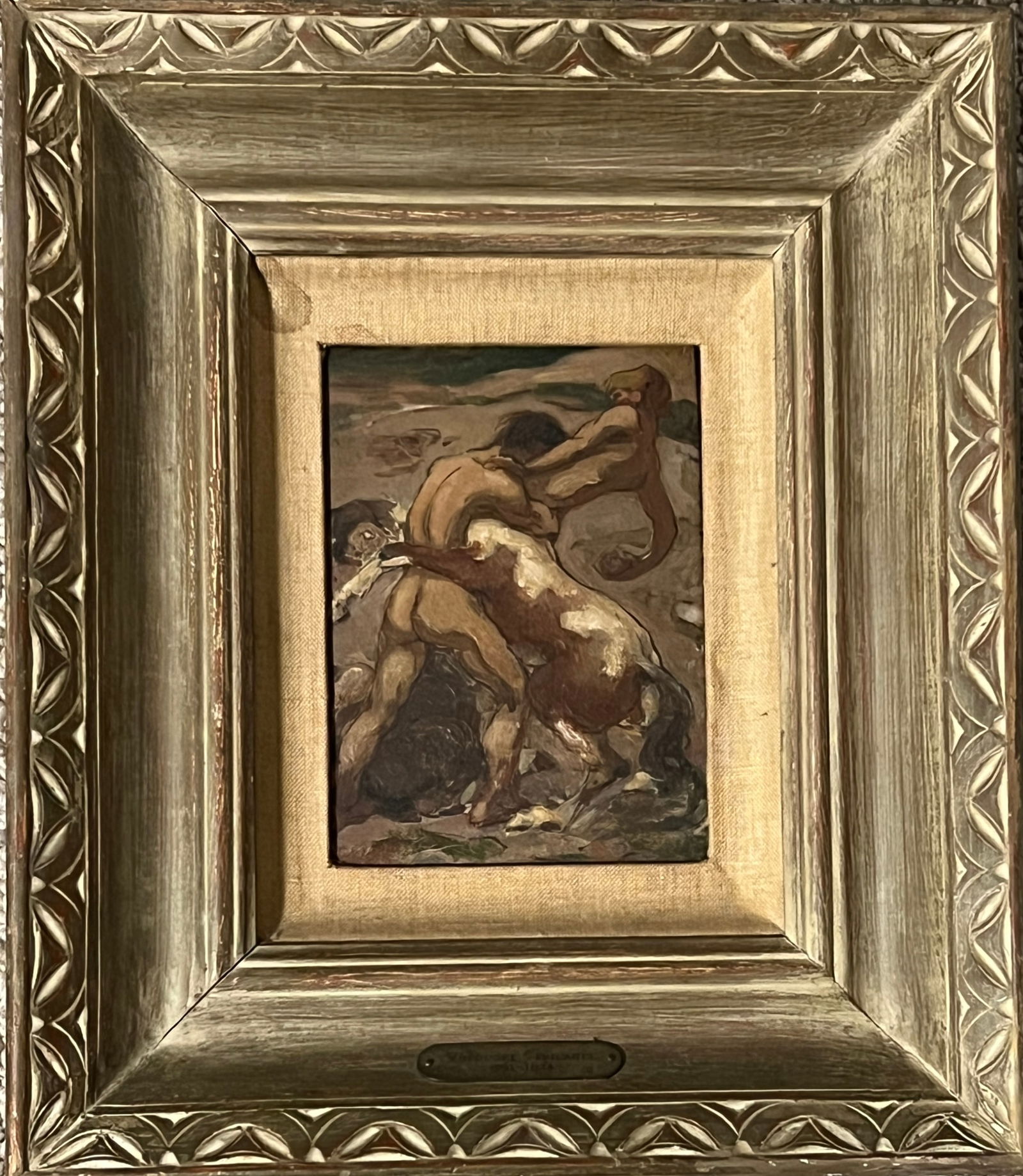 Theodore Gericault (1701-1824) France - painting "Hercules and the Centaur, gallery label (1 of 7)