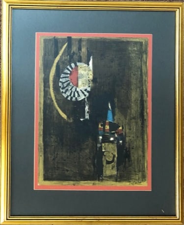 Johnny Friedlaender (1912-1992): Johnny Friedlaender - Etching Framed: 22 1/2 x 18 1/2" Site: 14 3/4 x 11" Provenance - lithographer He was a leading German/French 20th century artist, whose works have been exhibited worldwide. His p