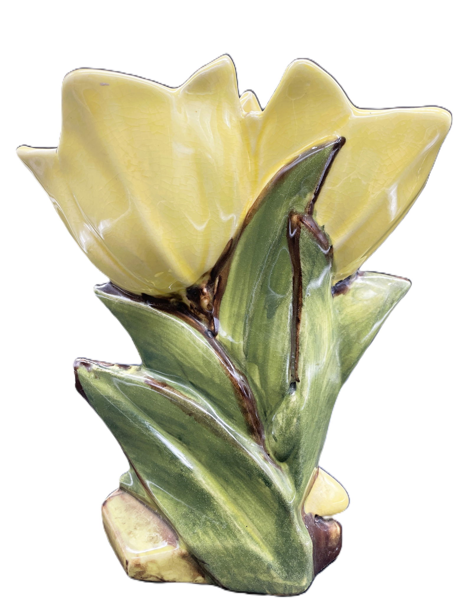 McCoy Pottery USA 8-Inch Flower Form Double Tulip Vase (1 of 8)