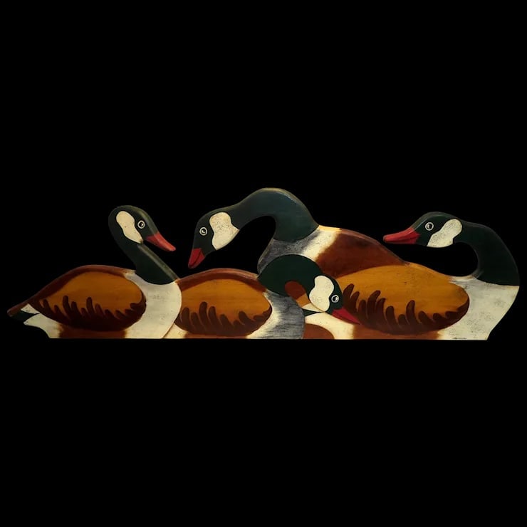 Vintage Folk Art Geese or Ducks Wall Art (1 of 7)