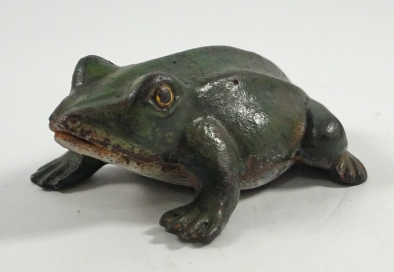 Antique Sitting Frog Cast Iron Paperweight #7 (1 of 5)