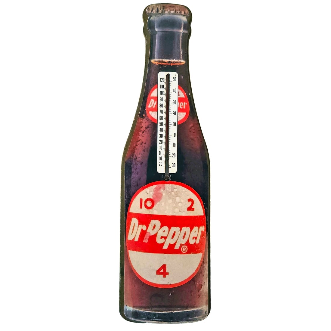 Dr Pepper Bottle Shaped Thermometer Made of Pressed Wood (1 of 6)