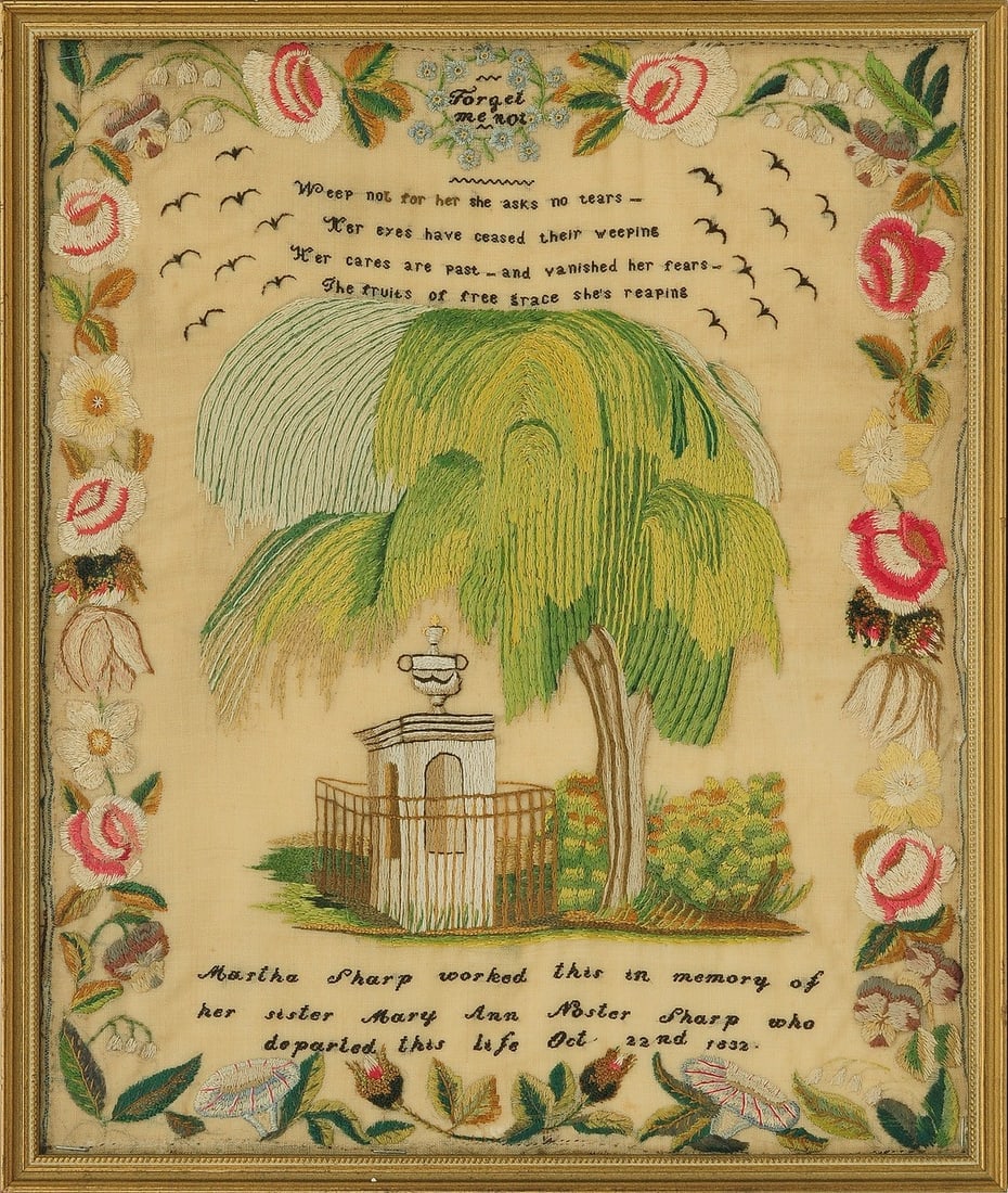 Needlework Sampler - Memorial To Her Sister Dorset, England c.1832 (1 of 1)