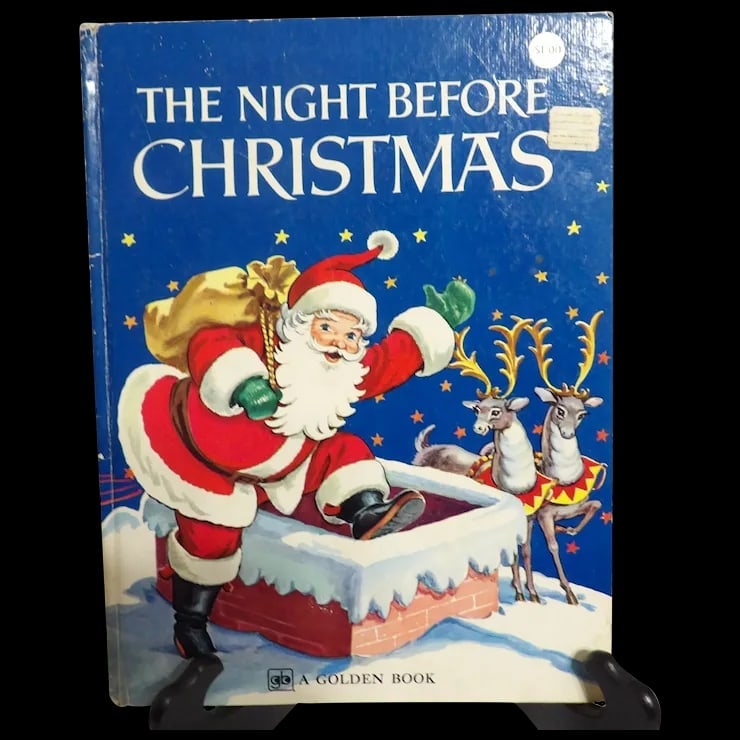 The Night Before Christmas by Clement C. Moore 1973 Golden Book Eleventh Printing (1 of 14)