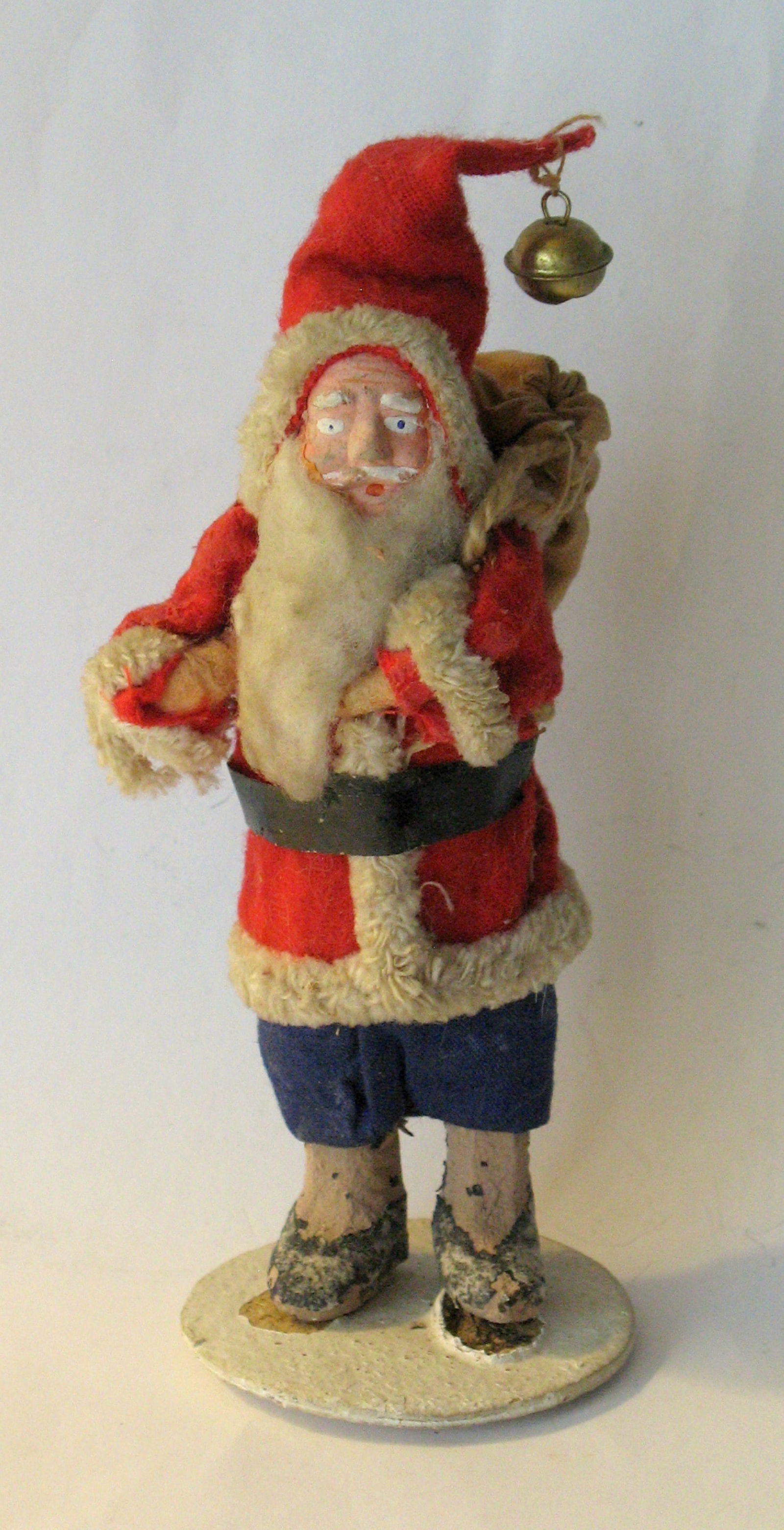 Antique cloth covered Santa figure. (1 of 5)