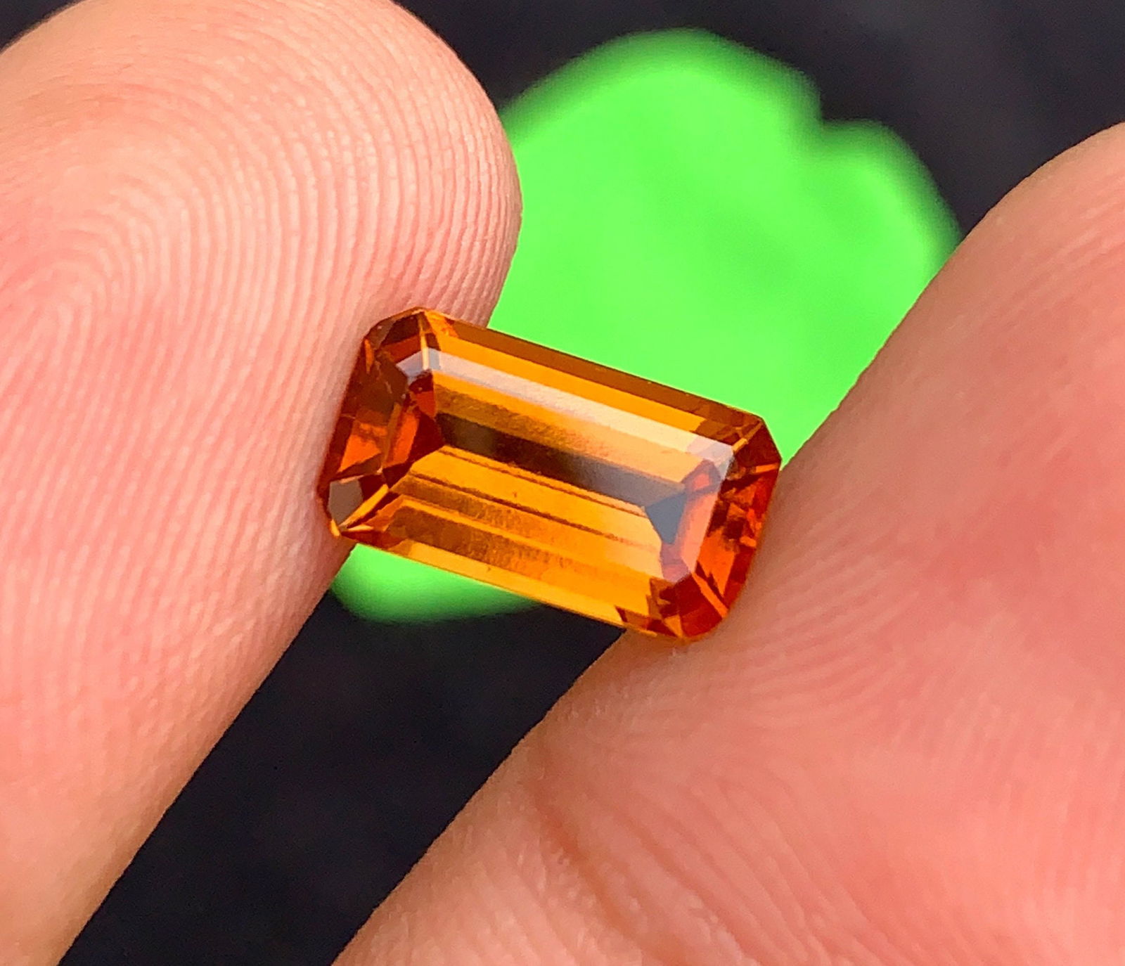 Natural Orange Garnet Gemstone: Emerald Cut January Birthstone, 3.05 Carat (1 of 6)