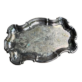 Vintage Petite Silverplate Tray Catchall