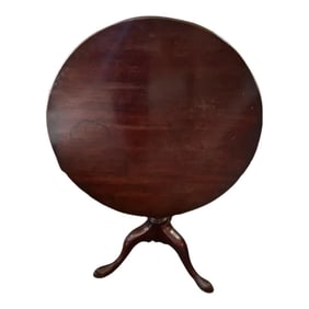 Late 18th Century Antique Georgian English Tilt Top Table Birdcage